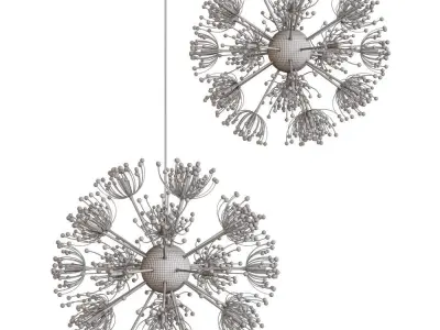 Dandelion Led Crystal Ball Pendant 3D model