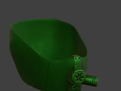 Gas mask helmet 3d model scifi Low-poly  Low-poly 3D model