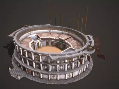 Roman Greek Colosseum Low-poly 3D model