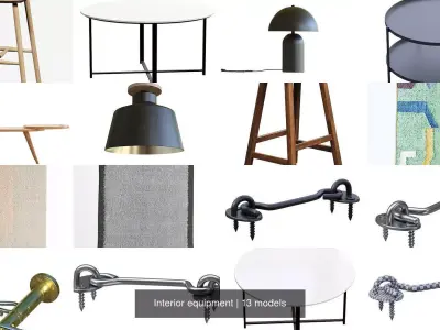 Interior equipment 3D Model Pack