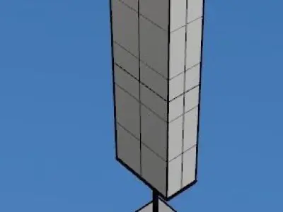 3d lamp post Free low-poly 3D model