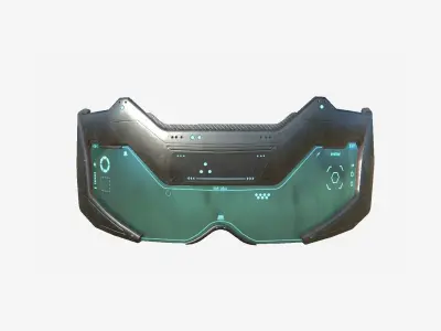 SciFi Glasses F06 Dark Steel - Character Design Fashion Low-poly 3D model