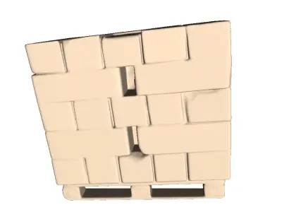 Pallet with concrete blocks 2 3D print model