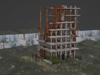 Abandoned Building  3D model purchase
