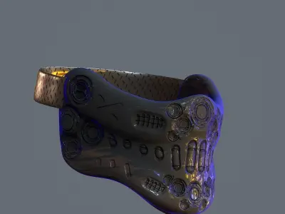 Gas mask helmet scifi Low-poly character art game Low-poly 3D model purchase