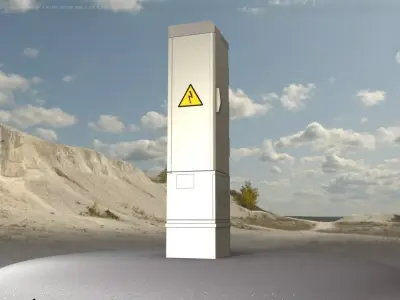 Electrical Distribution Cabinet 99 Low-poly 3D model