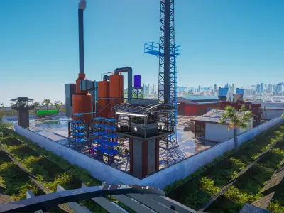Port Facility Industrial Park 3D model