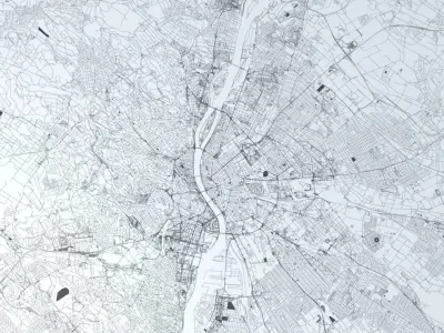 Budapest Road Network and Streets 3D model