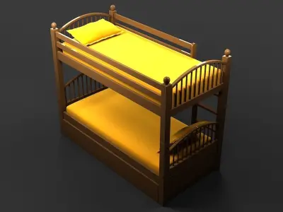 3D Bed 011 3D model