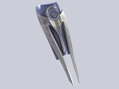 Scifi arm blade Low-poly 3D model