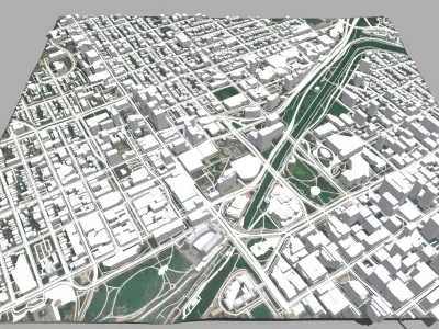 Cityscape Ottawa Canada 3D model