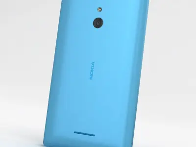 Nokia XL and XL Dual Cyan 3D model
