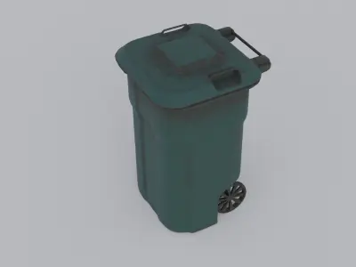 Dustbin Low-poly 3D model