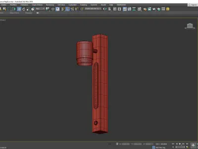 GRID WALL Low-poly 3D model