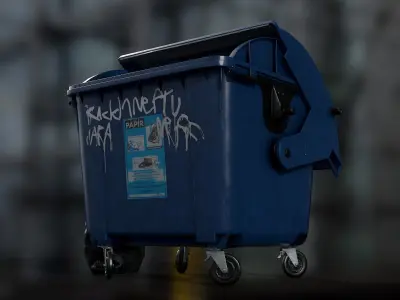 Recycling container A Low-poly 3D model