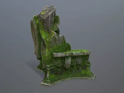 Throne  Low-poly 3D model