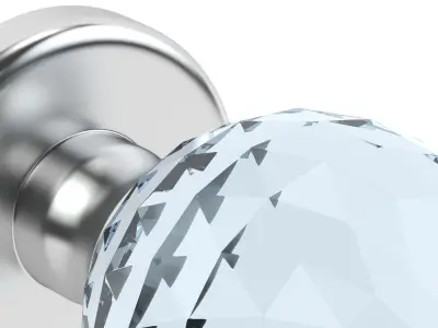 Glass Facetted Mortice Door Knob 3D model