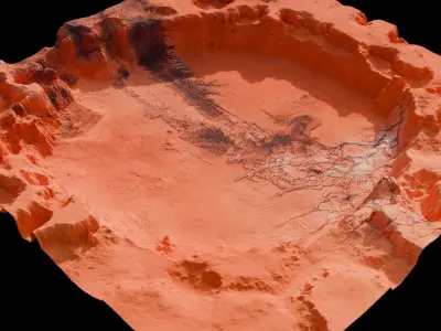 Crater 3D model 16K 3D model