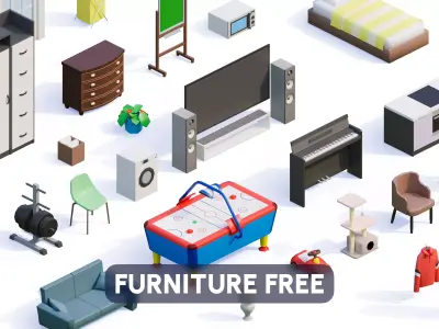 Furniture FREE Free low-poly 3D model