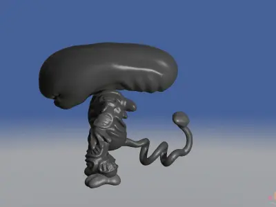 Xenomorph Alien Baby   Posable 3D model