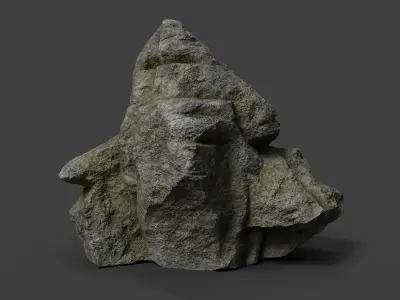 Rock 3-4 Low-poly 3D model