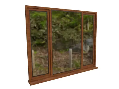 Panel window Free low-poly 3D model