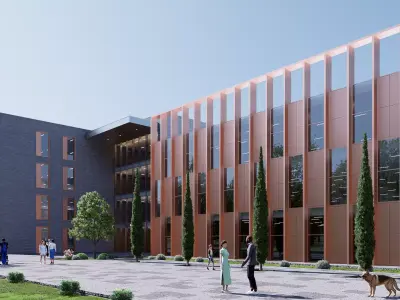 Healthcare building Low-poly 3D model