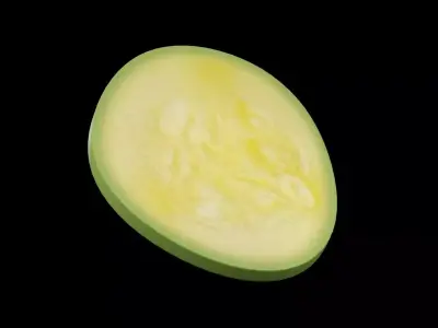 Slice of Pickle Low-poly 3D model