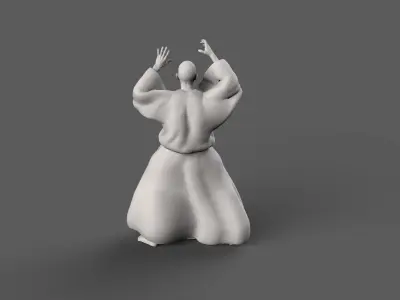 The Emperor man in robe 3D print model