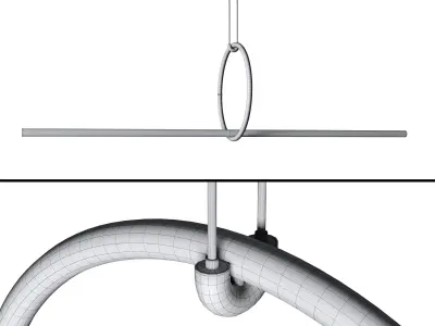 FLOS Small Circle Line Arrangements Light Michael Anastassiades Low-poly 3D model