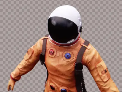 Astronaut Space Suit Low-poly 3D model