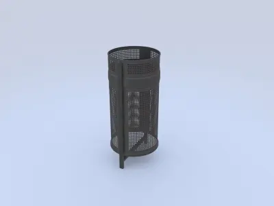 Paper bin PBR 3D model