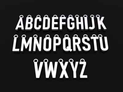 LONG NARROW LETTER PENDANT CHARM FRAME 3D print model