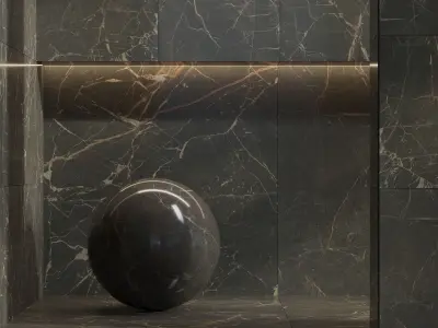 Marble set 09 - Bundle - 2 types Black Marble Texture