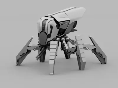 Fly robot  rigged character 3D model