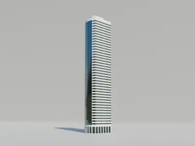 NYC 17 State Street Low-poly 3D model