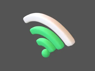 Wifi Symbol v3 021 Low-poly 3D model