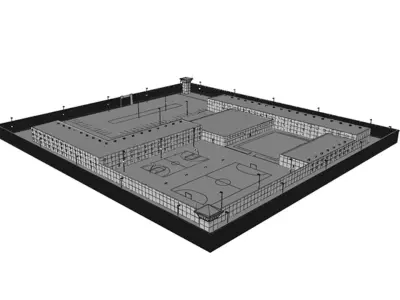 High security prison 3D model