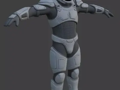 Astronaut Spacesuit 3D Model 3D model