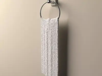 Towel and Hanger 3D model