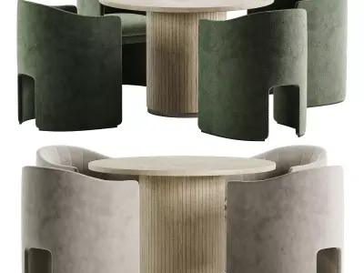 loafer chairs chelsea table 3D model