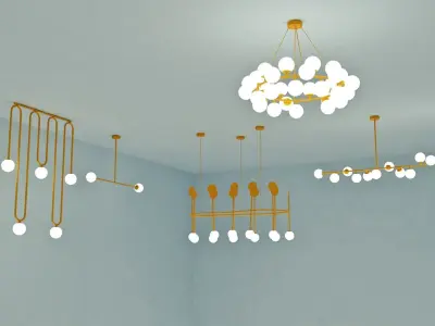 spherical celling light  3D model