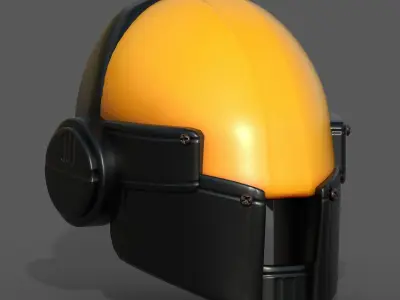 Helmet scifi military combat 3d model low poly  Low-poly 3D model 7