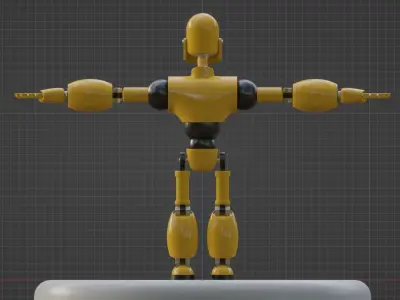 ROBOT Character Rigged Animated Low-poly 3D model
