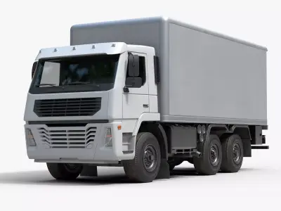 Generic Rigid Truck Low-poly 3D model