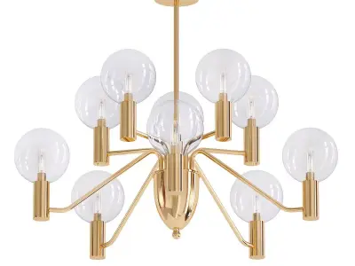 MORTEN light chandelier - gold 3D model