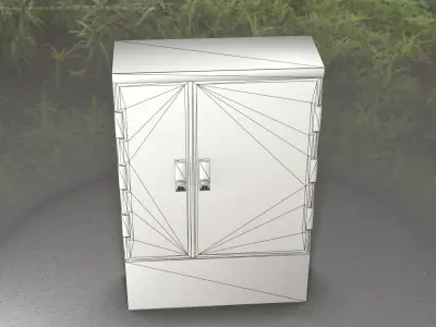 Cable Distribution Cabinet 6 Low-poly 3D model