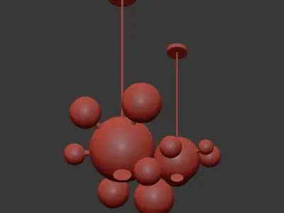 Suspension LED design BUBBLE LAMP 6 3D model