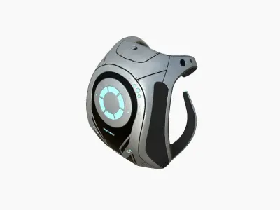 SciFi Backpack G05 Steel Bright - Fashion Character Design Low-poly 3D model