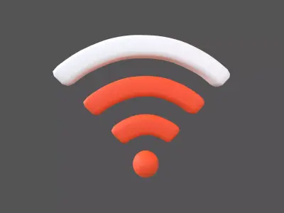 Wifi Symbol v3 018 Low-poly 3D model